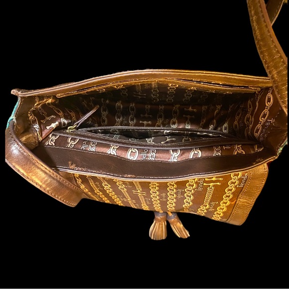 Tignanello Teal Leather Crossbody Bag - Picture 7 of 7